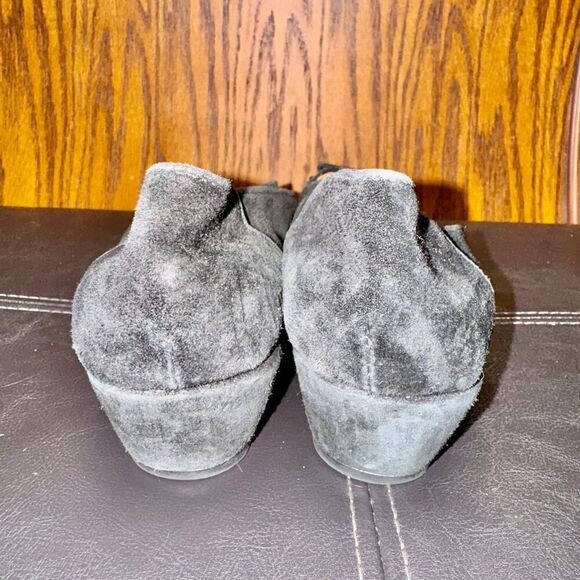 L'Amour Des Pieds Baley Black Suede Slip On Wedge Heel Loafers - Size 8M - Picture 7 of 9